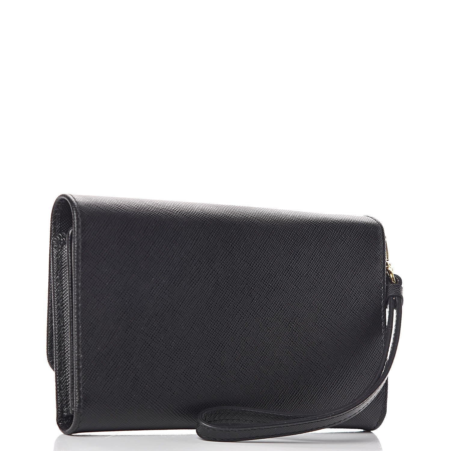 Prada Saffiano Metal Wristlet Black 3 of 8
