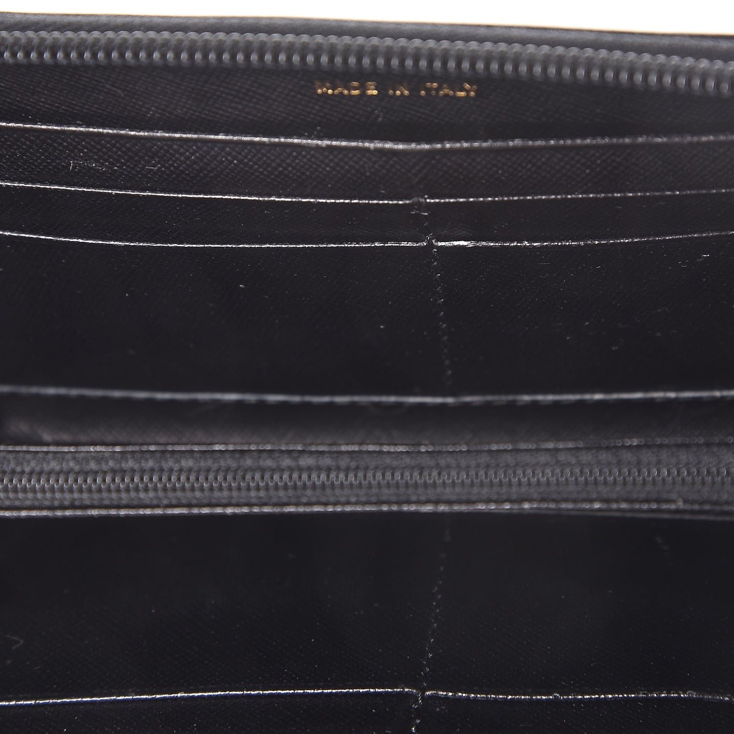 Saffiano Zip Around Wallet Black