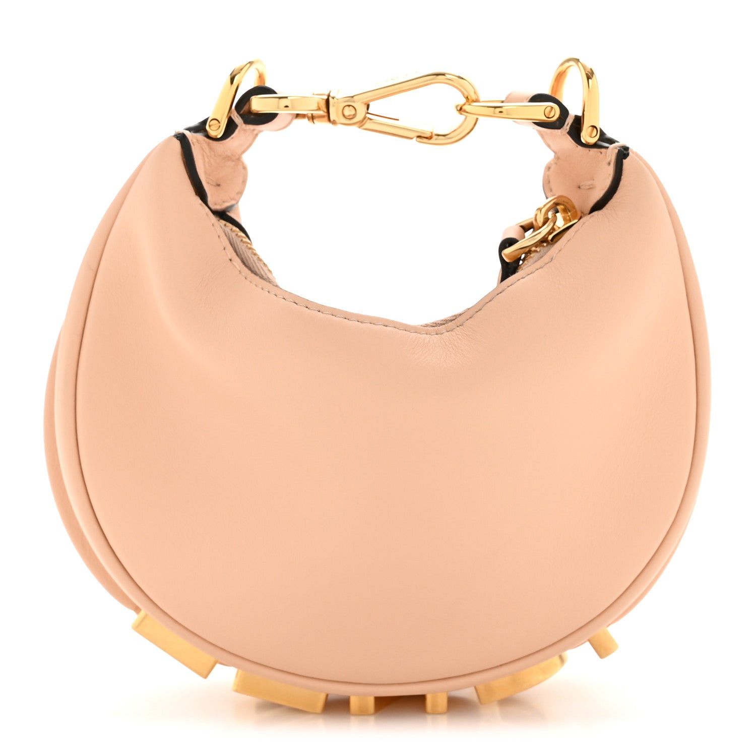 Fendi Vitello Grace Matte Nano Fendigraphy Hobo Charm Light Rose 1 of 14