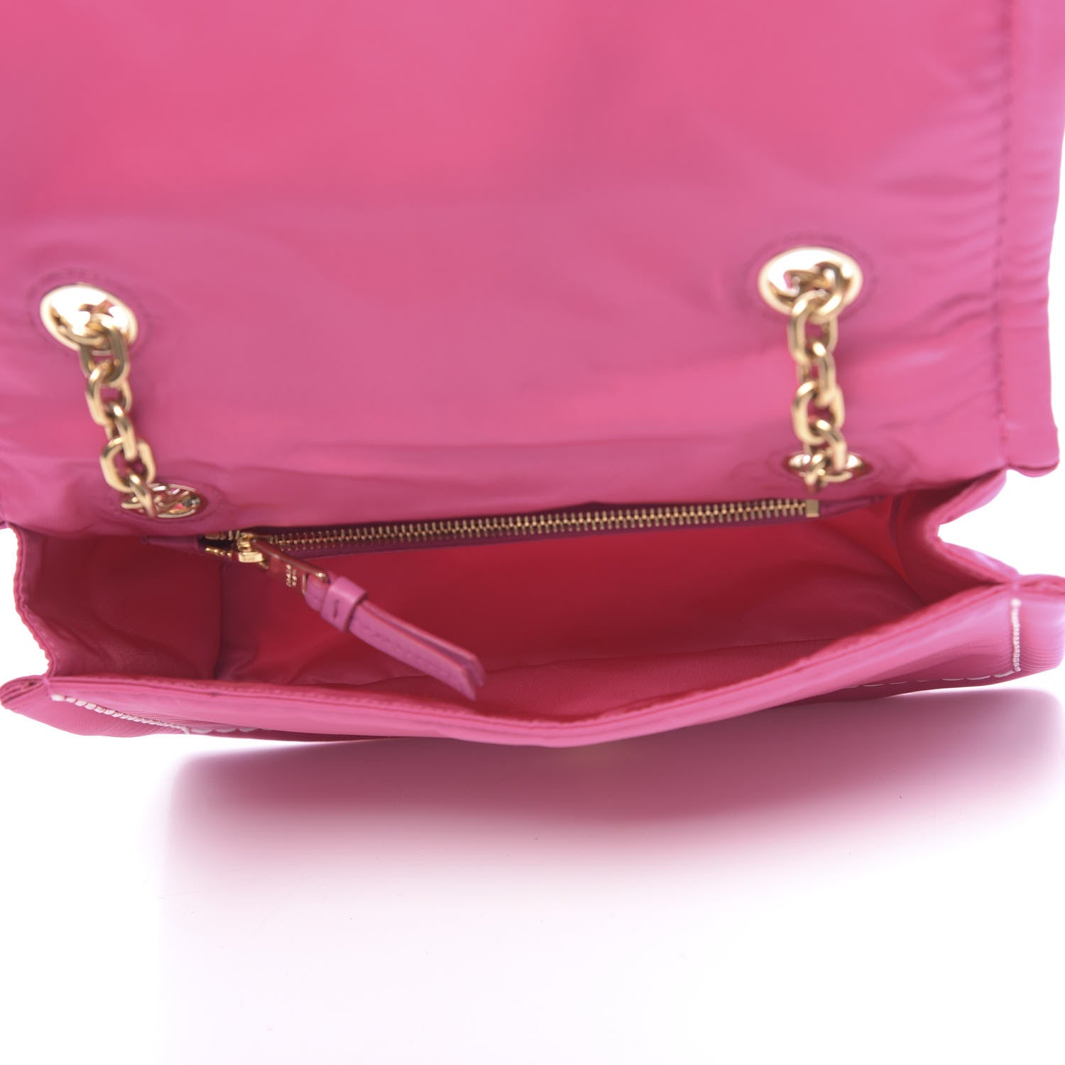Prada Nylon Tessuto Chain Shoulder Bag Fuxia 5 of 11