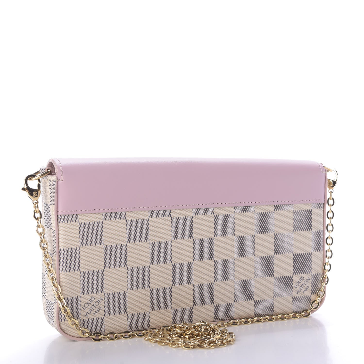 Louis Vuitton Damier Azur Calfskin Pochette Felicie Eau de Rose 4 of 11