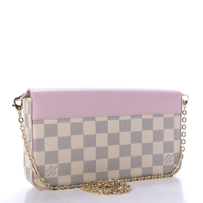 Louis Vuitton Damier Azur Calfskin Pochette Felicie Eau de Rose 4 of 11