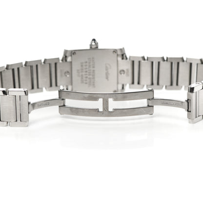 Cartier Stainless Steel Diamond 20mm Tank Francaise Quartz Watch 4 of 6