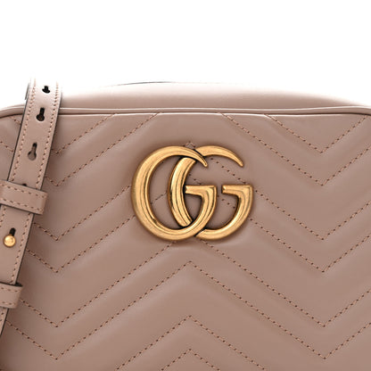 Gucci Calfskin Matelasse Small GG Marmont Chain Shoulder Bag Porcelain Rose 8 of 11