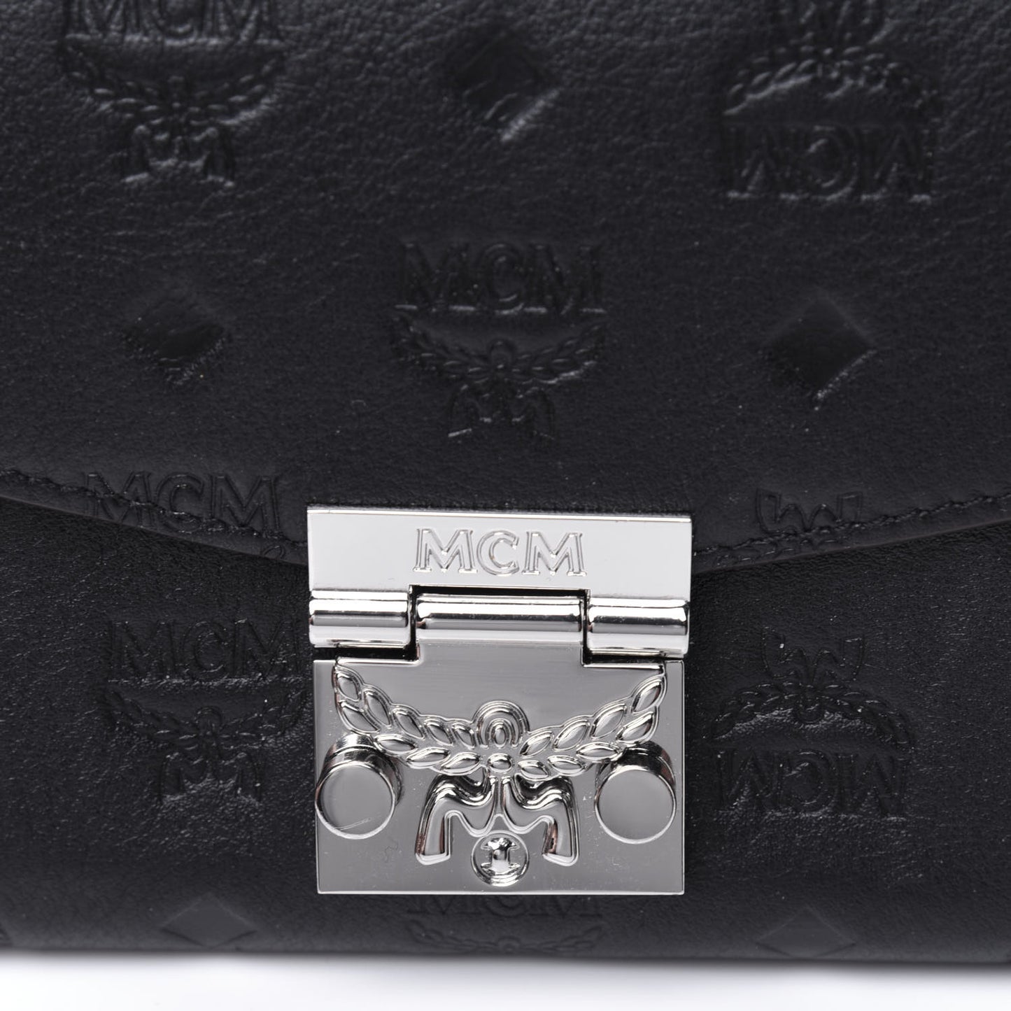 Calfskin Ottomar Large Patricia Wallet On Chain Black