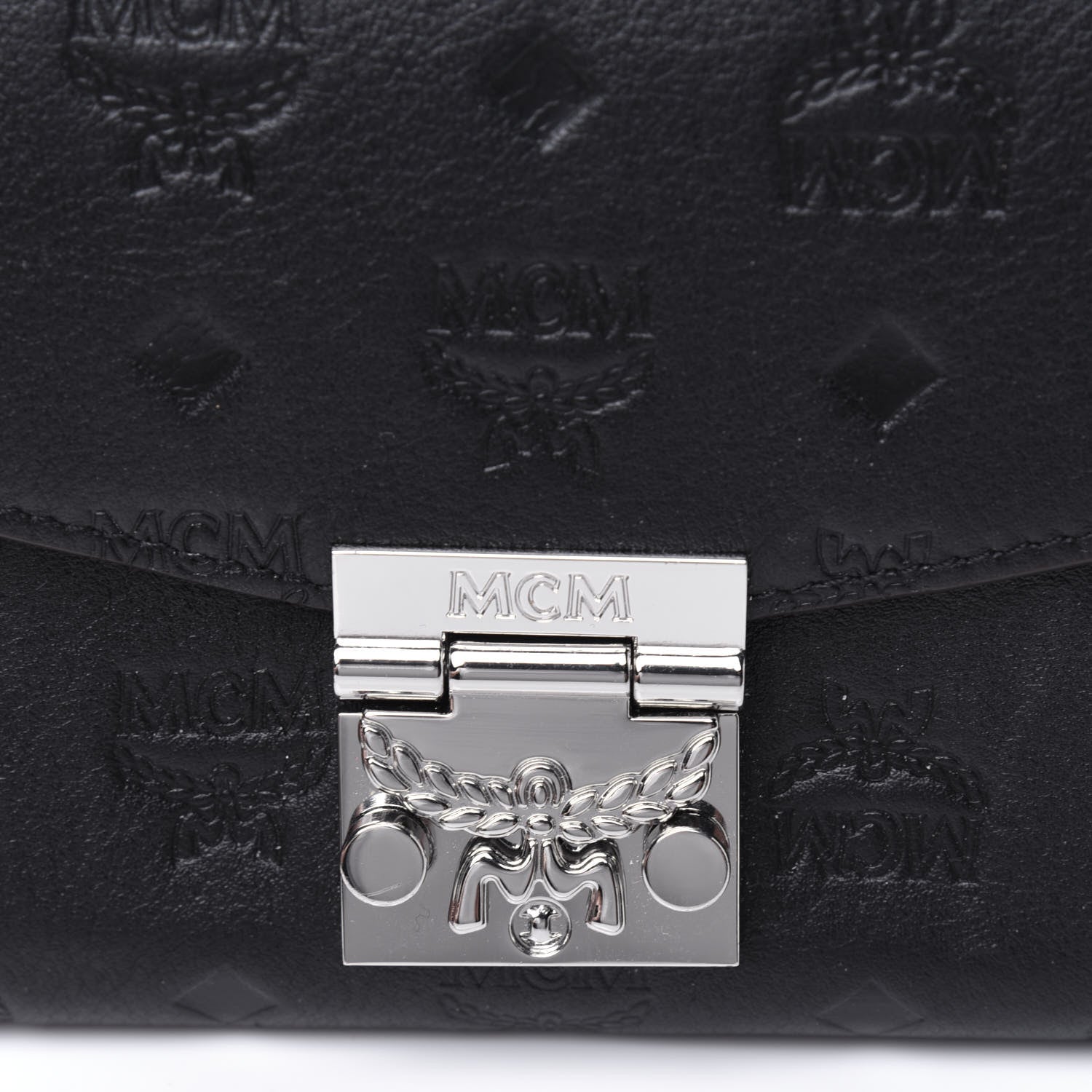 MCM Calfskin Ottomar Large Patricia Wallet On Chain Black 12 of 12