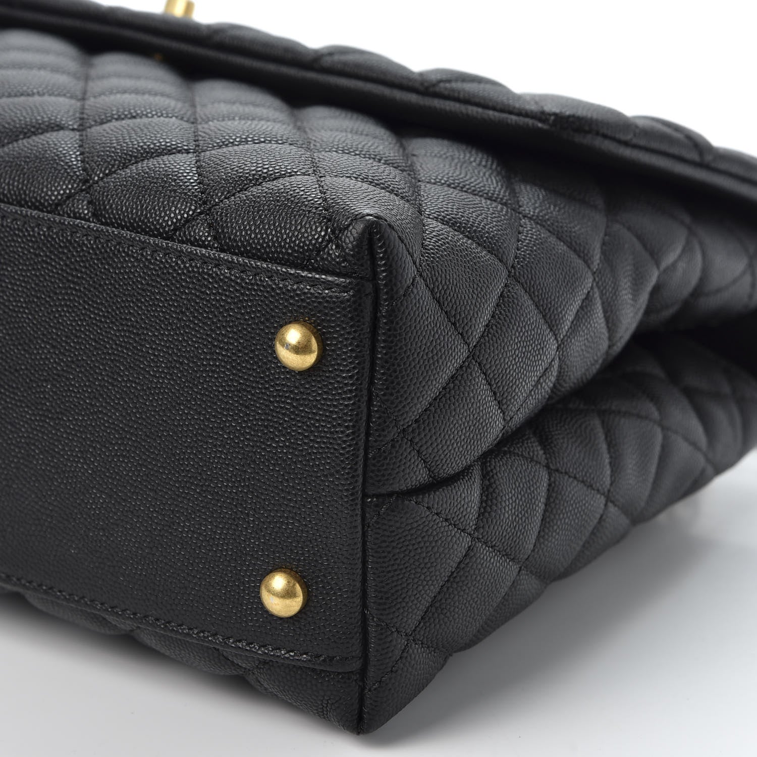 Chanel Caviar Quilted Medium Coco Handle Flap Black 6 of 10