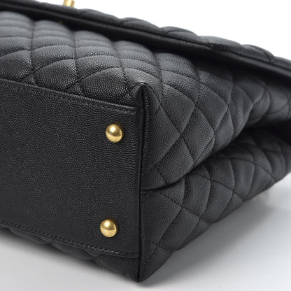 Chanel Caviar Quilted Medium Coco Handle Flap Black 6 of 10