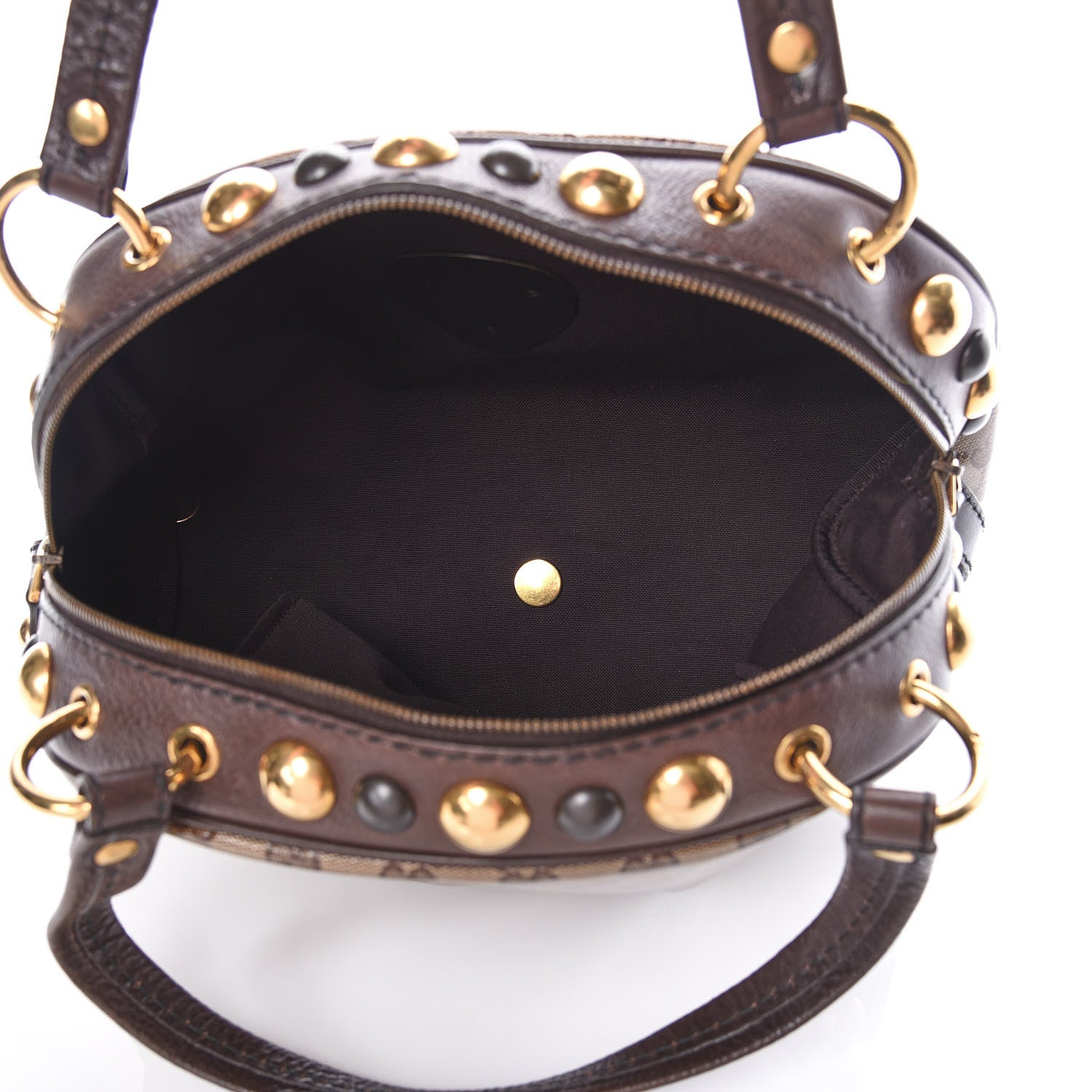 Gucci Crystal Monogram Medium Babouska Dome Bag Brown 7 of 9