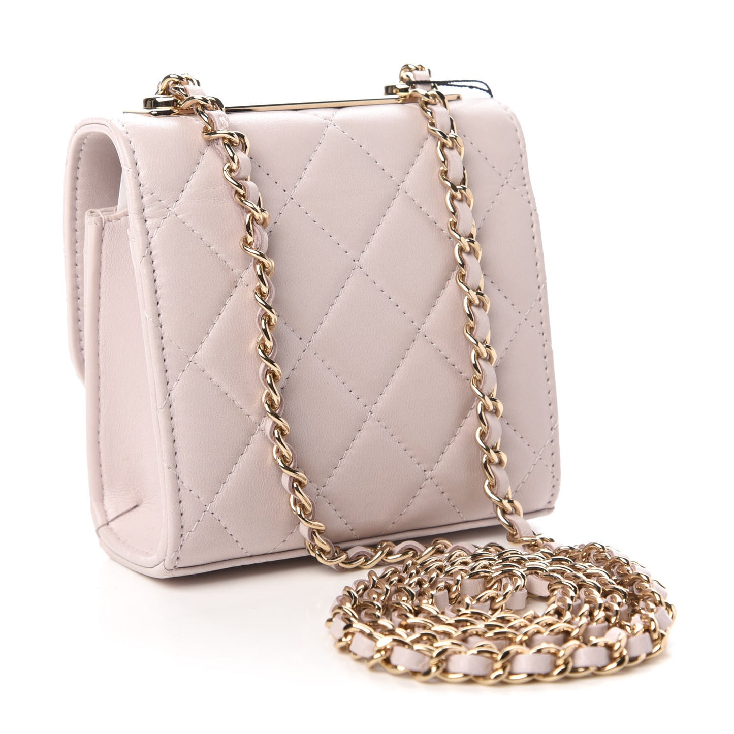 Lambskin Quilted Mini Trendy CC Clutch With Chain Lilas Lilac