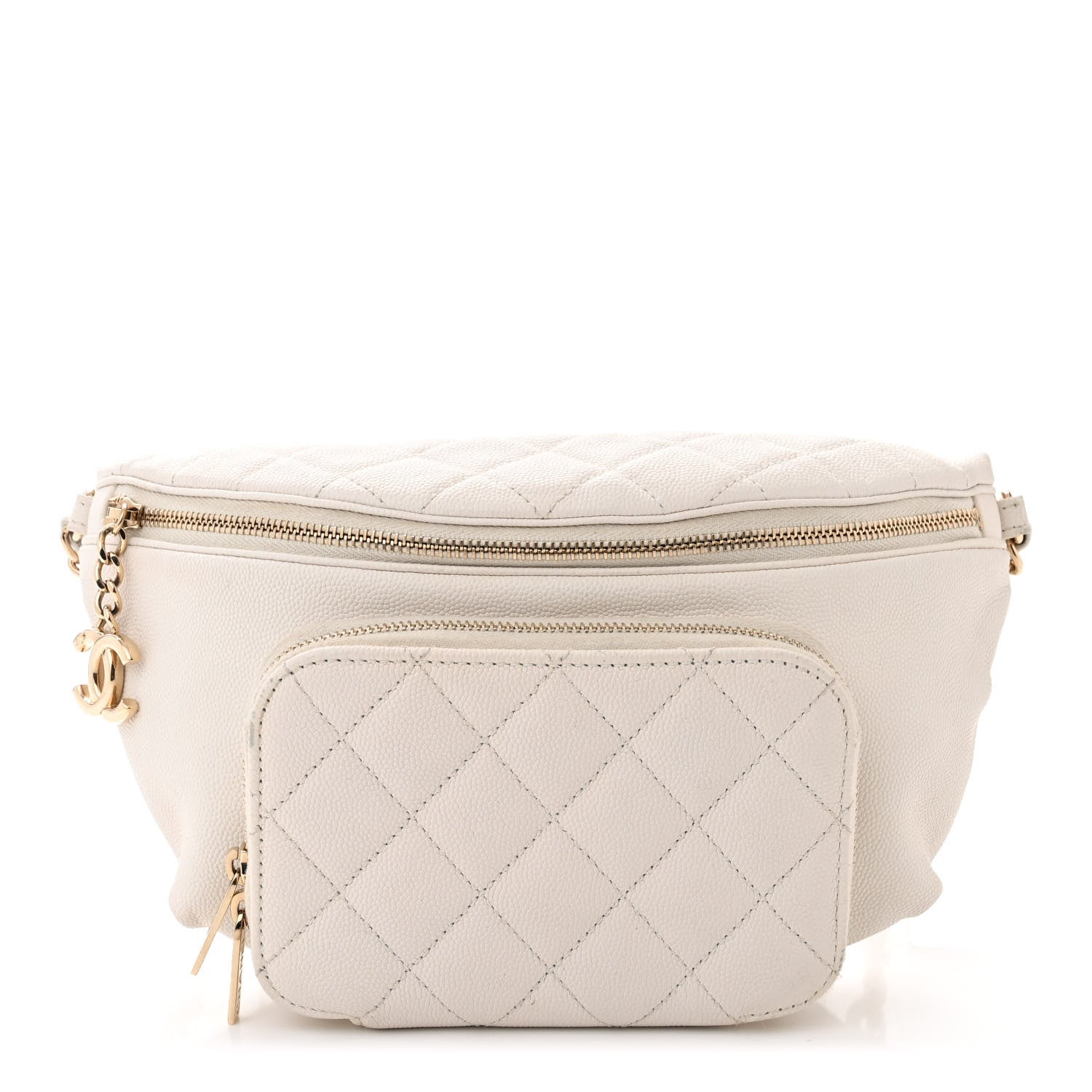 Chanel Caviar Quilted Business Affinity Waist Belt Bag White 1 of 11