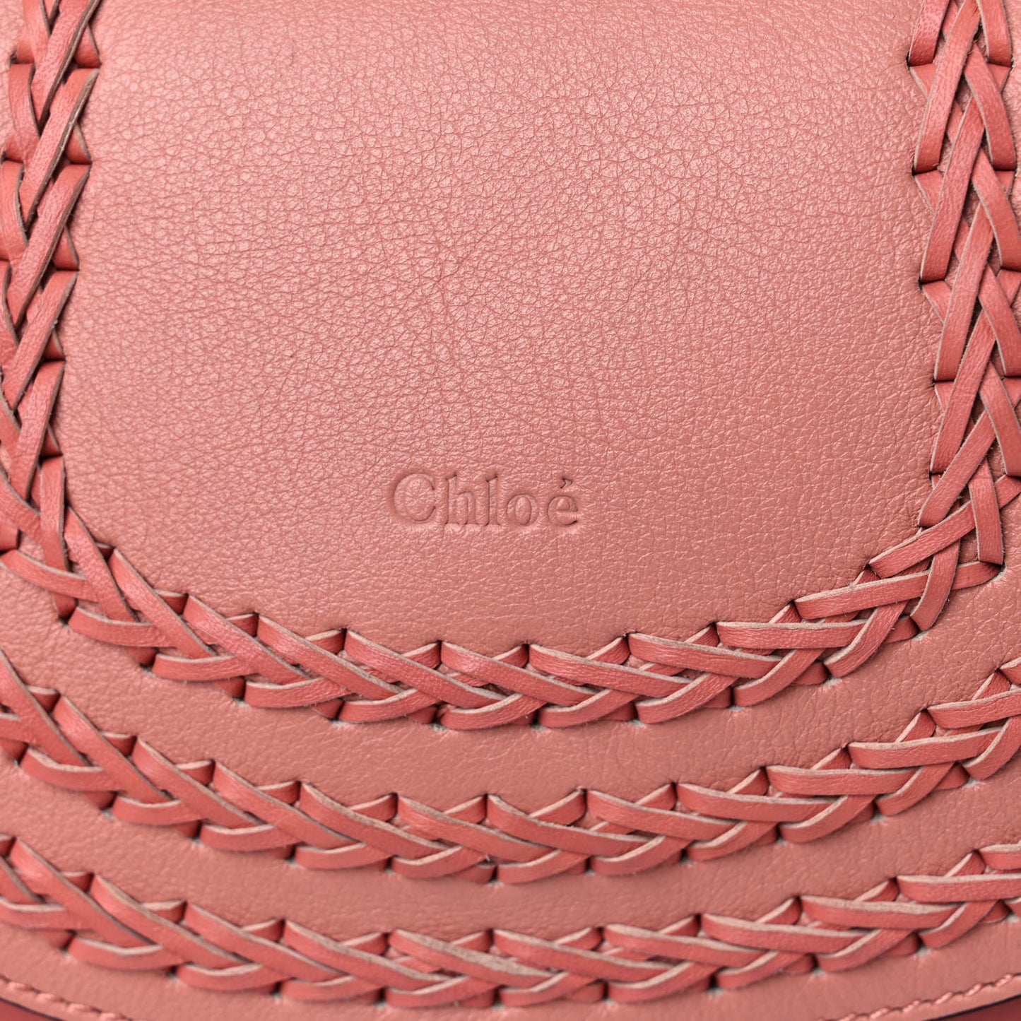 Calfskin Braided Mini Hudson Shoulder Bag Misty Rose