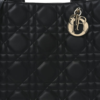 Christian Dior Calfskin Macro Cannage Medium Book Tote Black 7 of 9