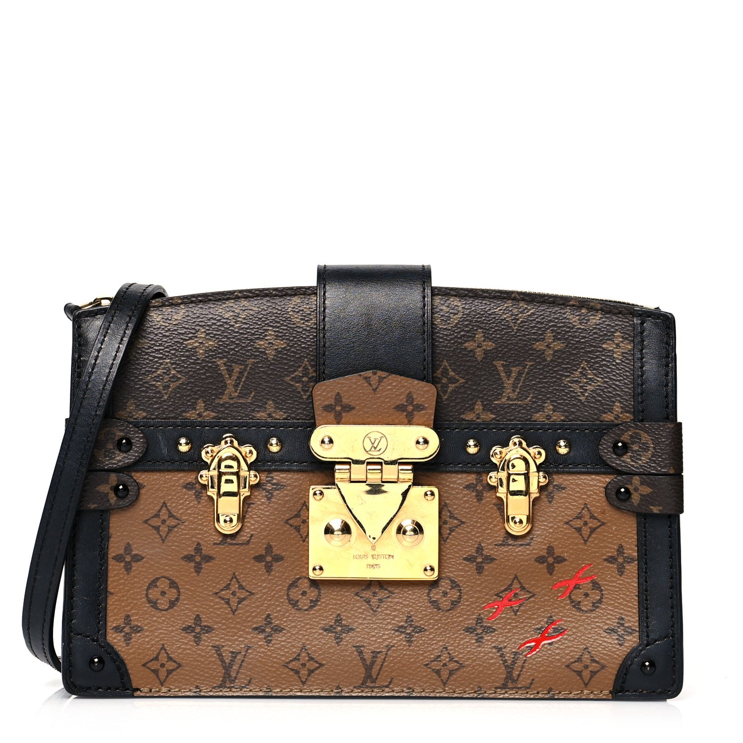 Reverse Monogram Trunk Clutch