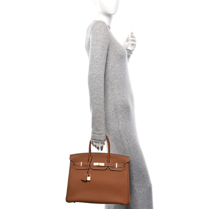 Hermes Togo Birkin 35 Gold 2 of 13