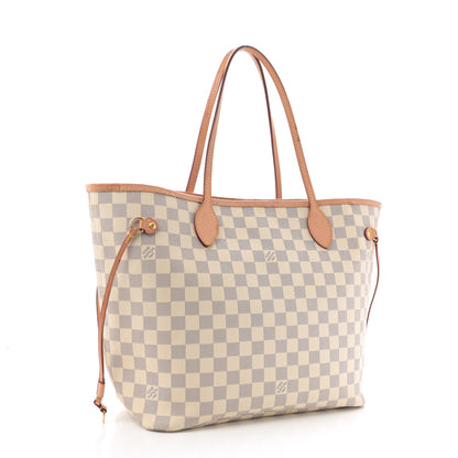 Louis Vuitton Damier Azur Neo Neverfull MM Rose Ballerine 3 of 16