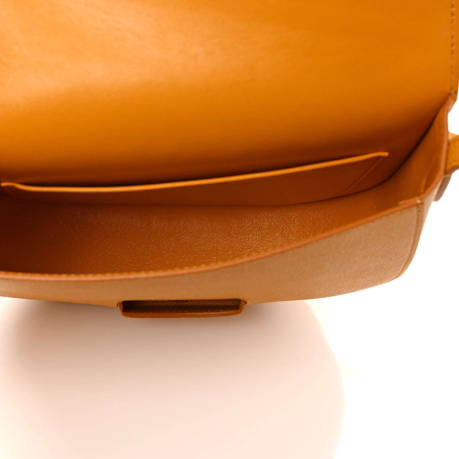 Celine Grained Calfskin Small Trotteur Saffron 5 of 9