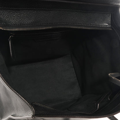 Celine Drummed Calfskin Mini Luggage Black 5 of 9