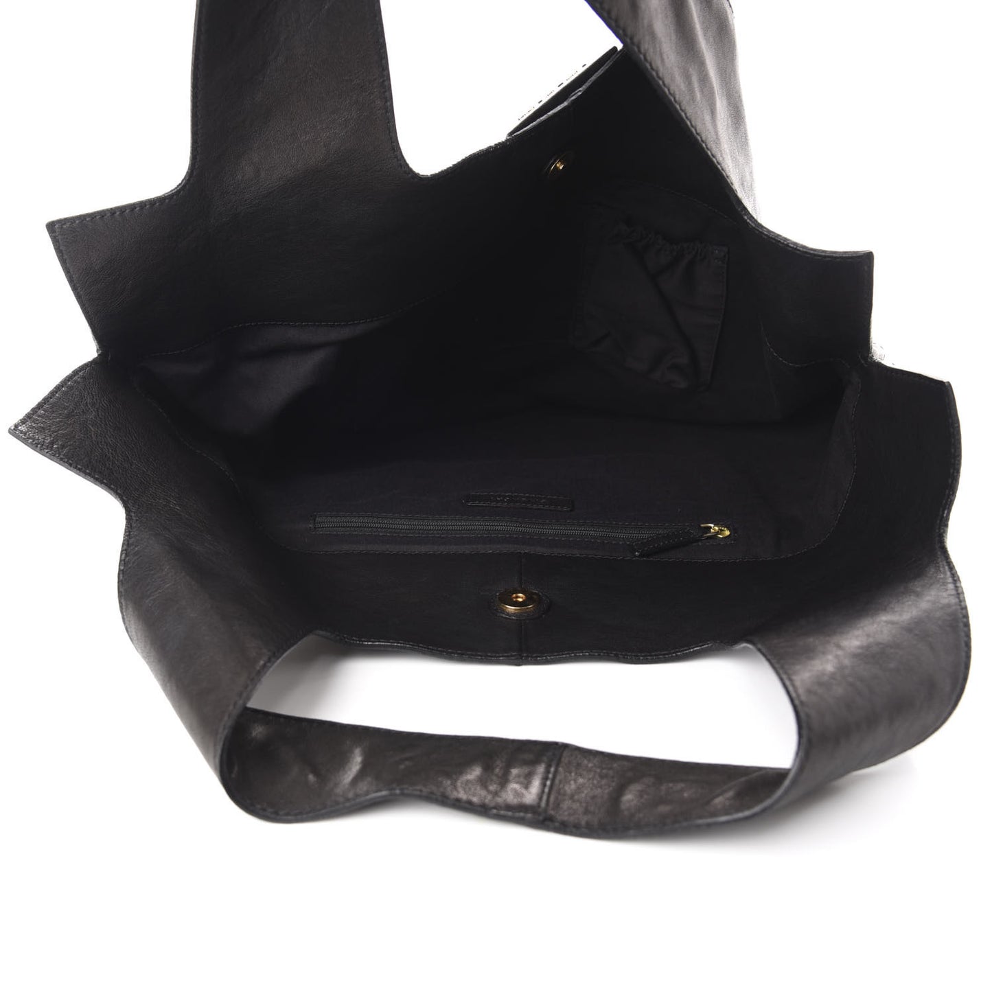 Lambskin George V Apron Bag Black