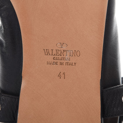 Valentino Garavani Lambskin Love Latch Ankle Wrap Flats 41 Nero Black 8 of 11