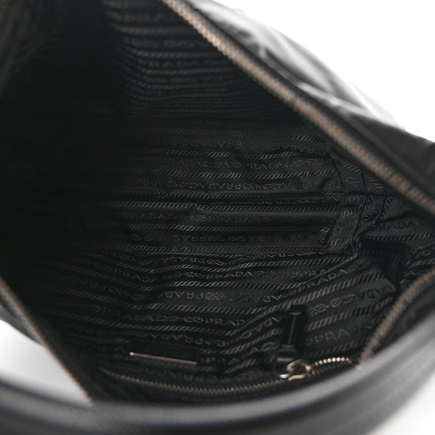 Prada Tessuto Nylon Saffiano Sacca Shoulder Bag Black 5 of 9