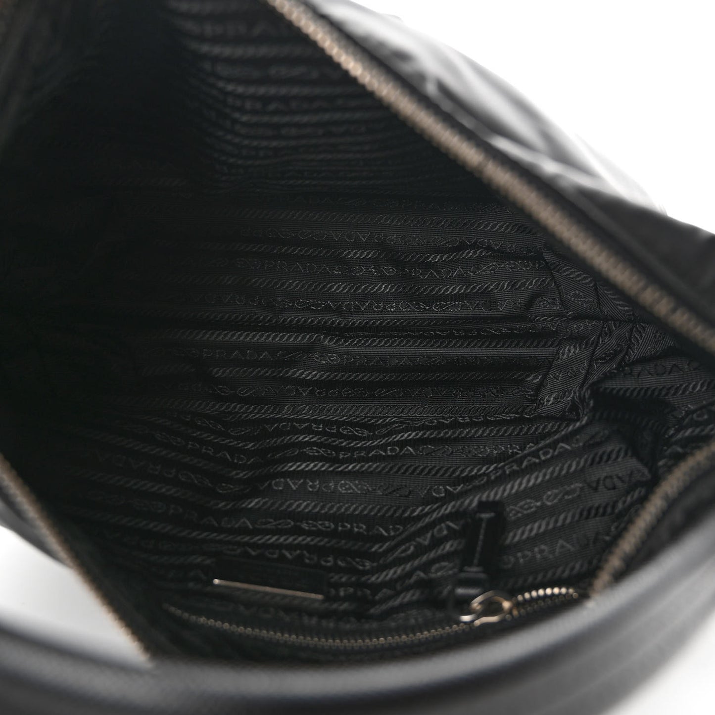 Tessuto Nylon Saffiano Sacca Shoulder Bag Black