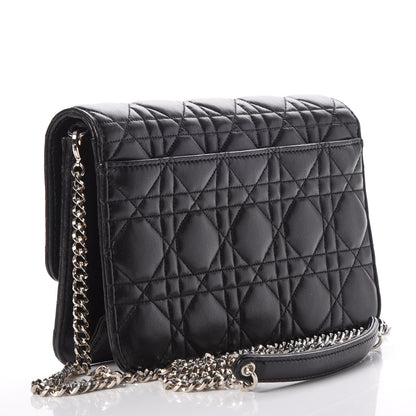 Christian Dior Lambskin Cannage Miss Dior Promenade Pouch Black 3 of 10