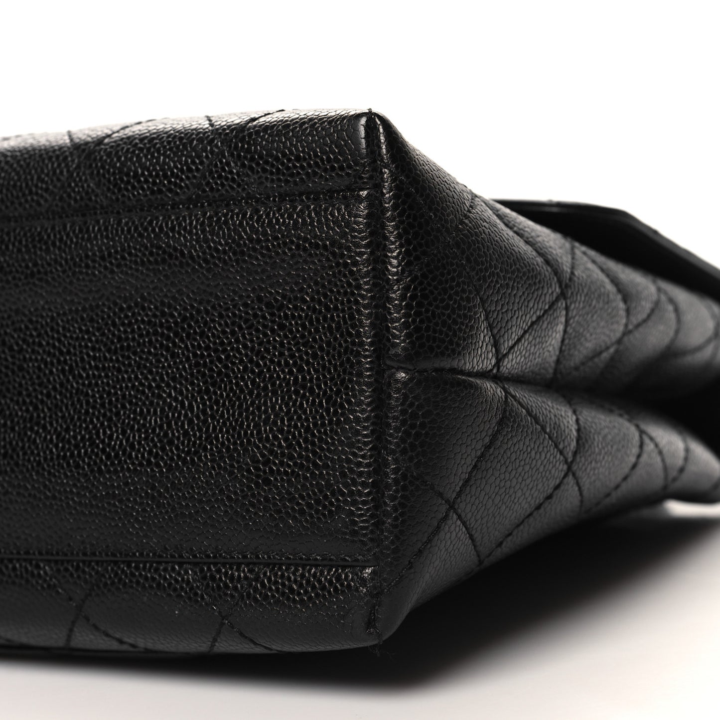 Caviar Quilted Jumbo Kelly Flap Black