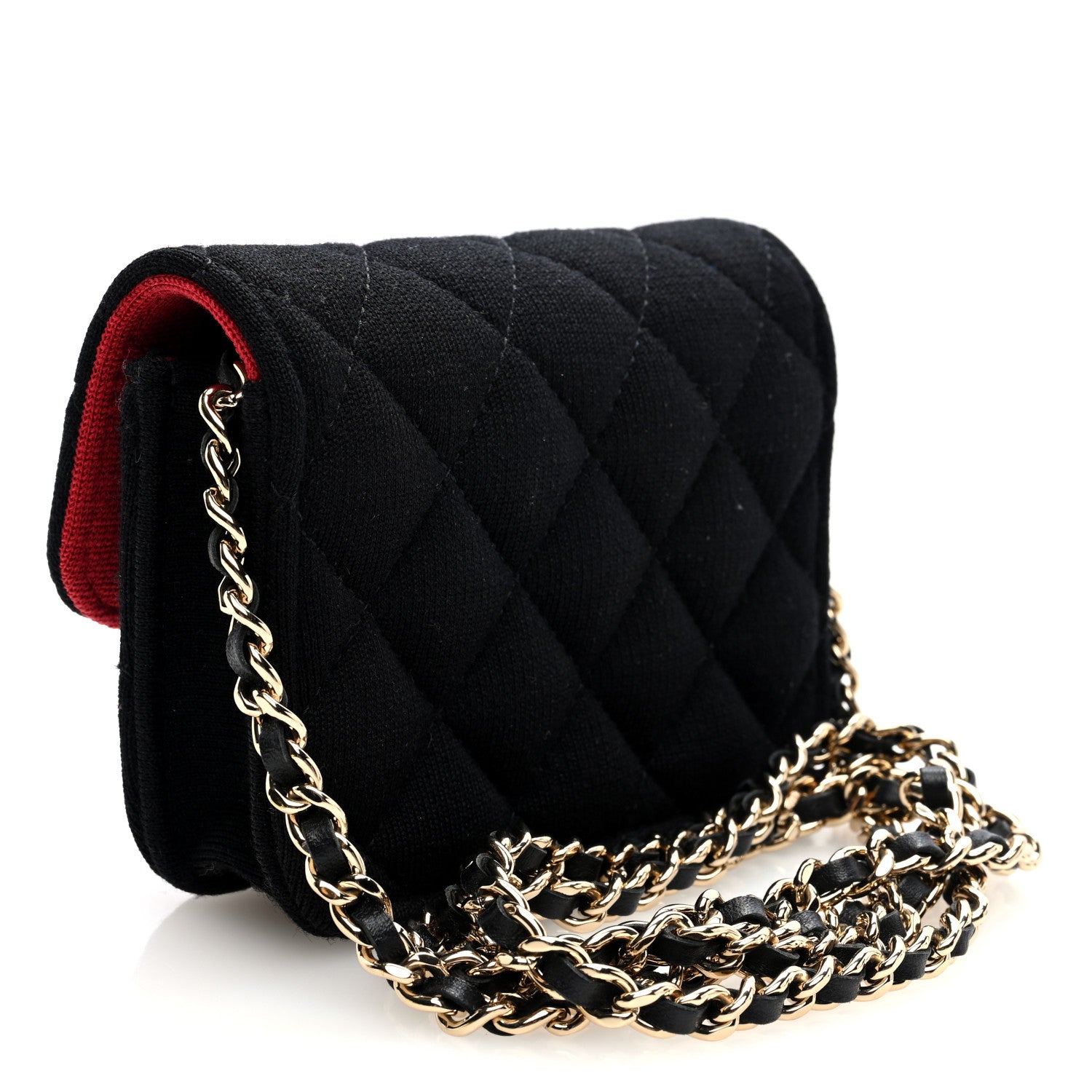 Chanel Jersey Quilted Micro Mini Flap Black 3 of 11
