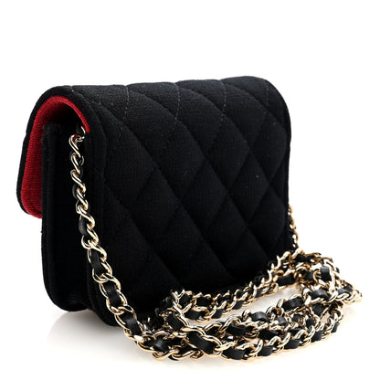 Chanel Jersey Quilted Micro Mini Flap Black 3 of 11