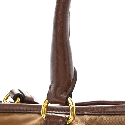 Prada Tessuto Nylon Soft Calf Small Tote Corinto 15 of 15