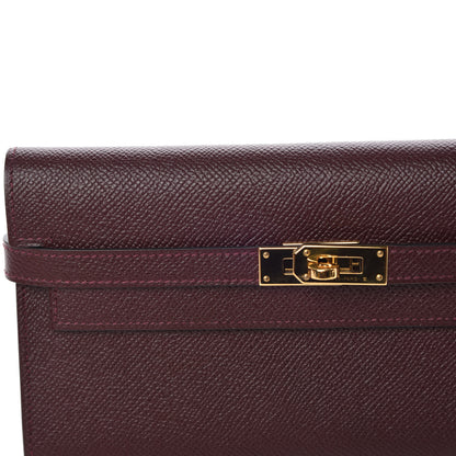 Hermes Epsom Kelly Longue Wallet Bordeaux 10 of 11