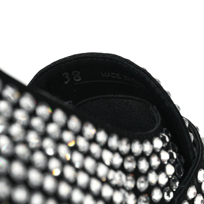 Prada Satin Crystal Metal Triangle Logo 50mm Loafers 38 Cristal 8 of 9