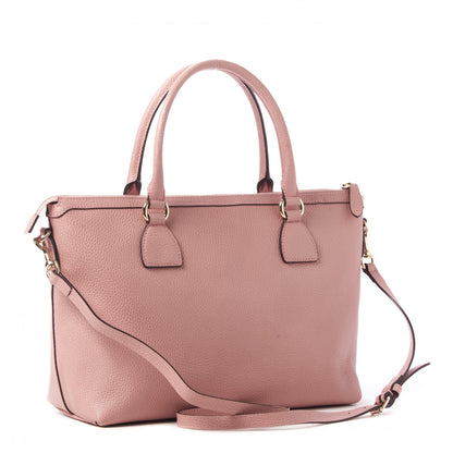 Gucci Dollar Calfskin GG Charm Satchel Soft Pink 3 of 9