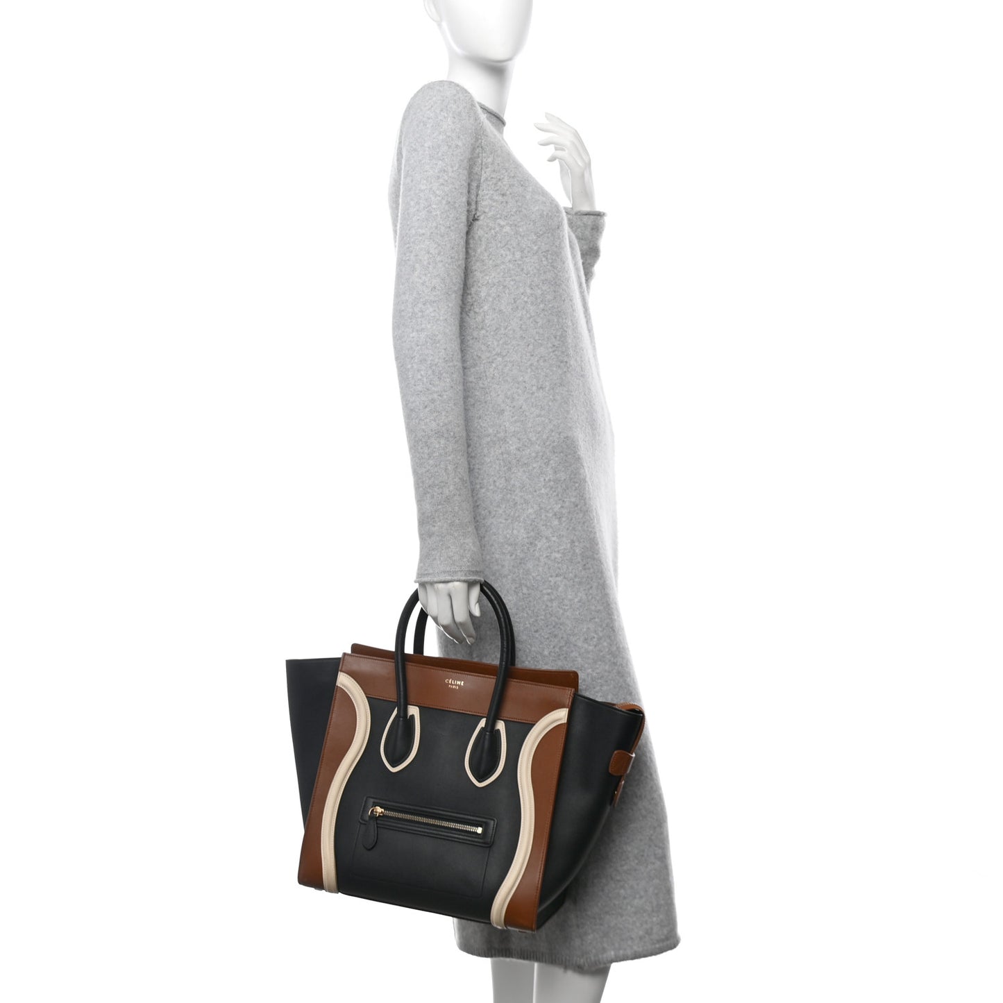 Smooth Calfskin Mini Tri-Color Luggage Multicolor