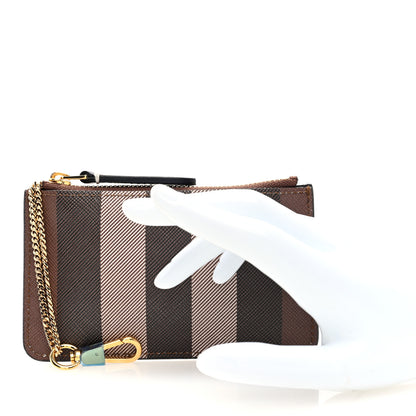 Burberry Kelbrook Exaggerated Check Canvas Card Case Birch Brown 2 of 6