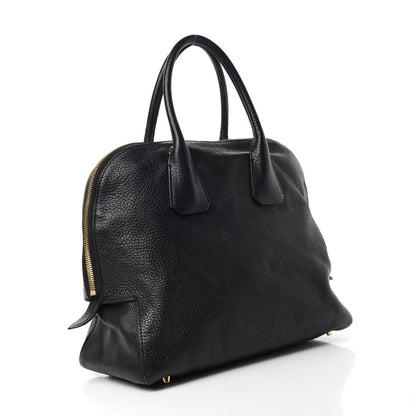 Burberry London Grainy Calfskin Medium Greenwood Bowling Bag Black 3 of 13
