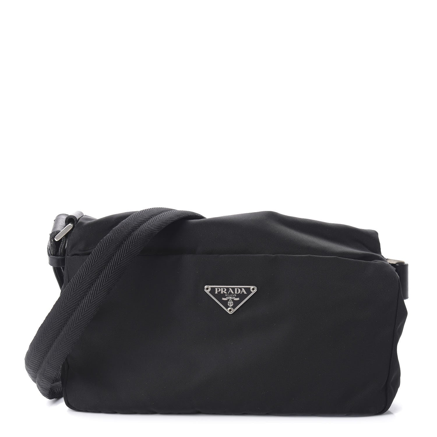 Prada Tessuto Nylon Shoulder Bag Black 2 of 9