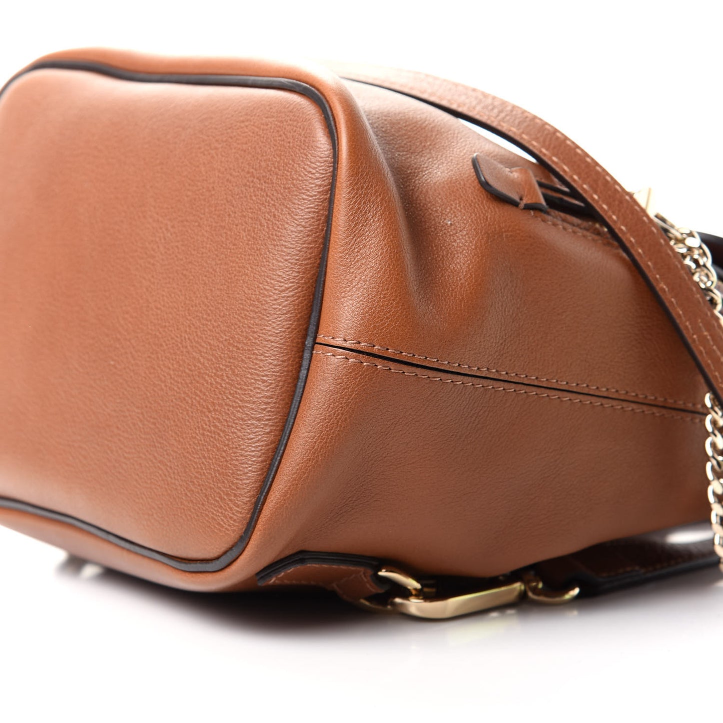 Suede Calfskin Small Faye Backpack Tan
