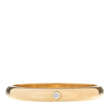 Cartier 18K Yellow Gold Diamond 2.6mm 1895 Wedding Band Ring 50 5.25 1 of 5