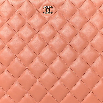 Chanel Lambskin Quilted Large Cosmetic Case Dark Beige 8 of 8