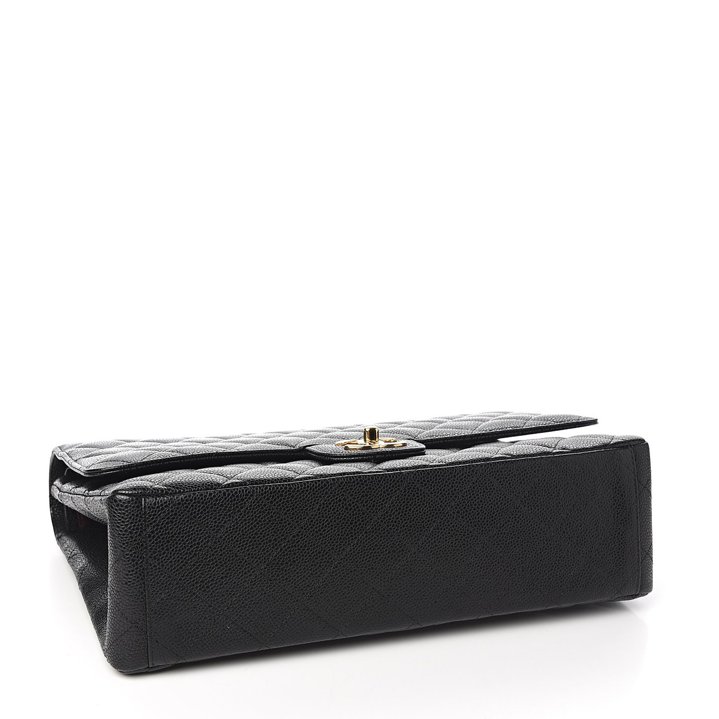 Caviar Quilted Maxi Double Flap Black