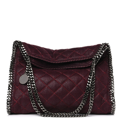 Stella McCartney Shaggy Deer Quilted Small Falabella Tote Burgundy 1 of 7