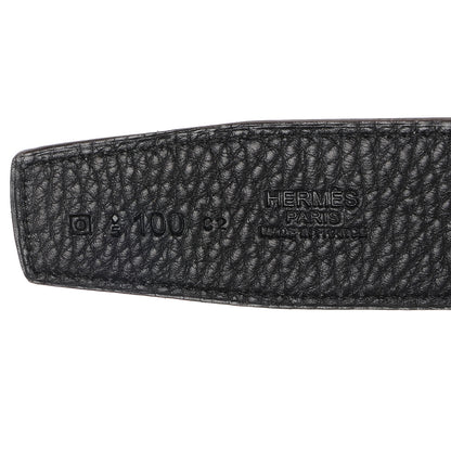 Hermes Box Clemence Reversible Constance 32mm H Belt Strap 100 Black 5 of 6