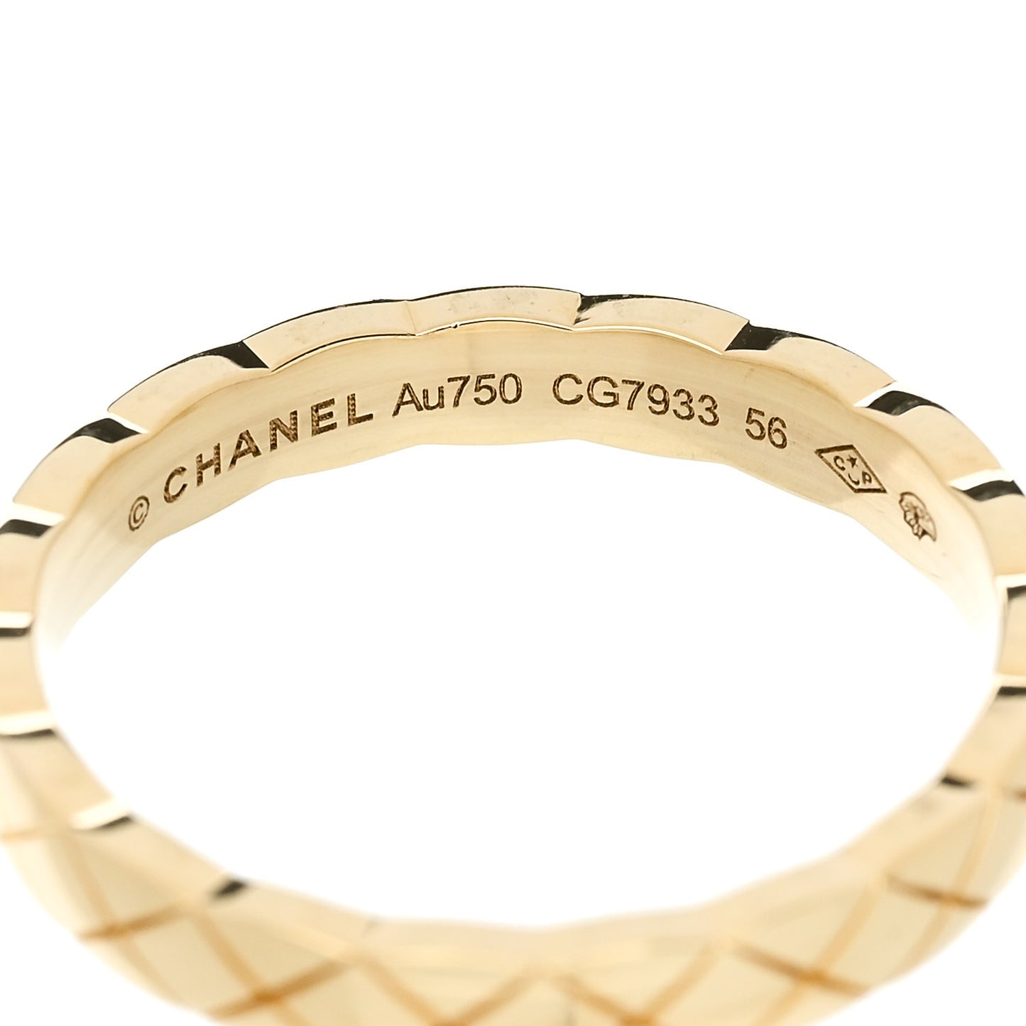 18K Yellow Gold Mini Coco Crush Ring 56 7.5