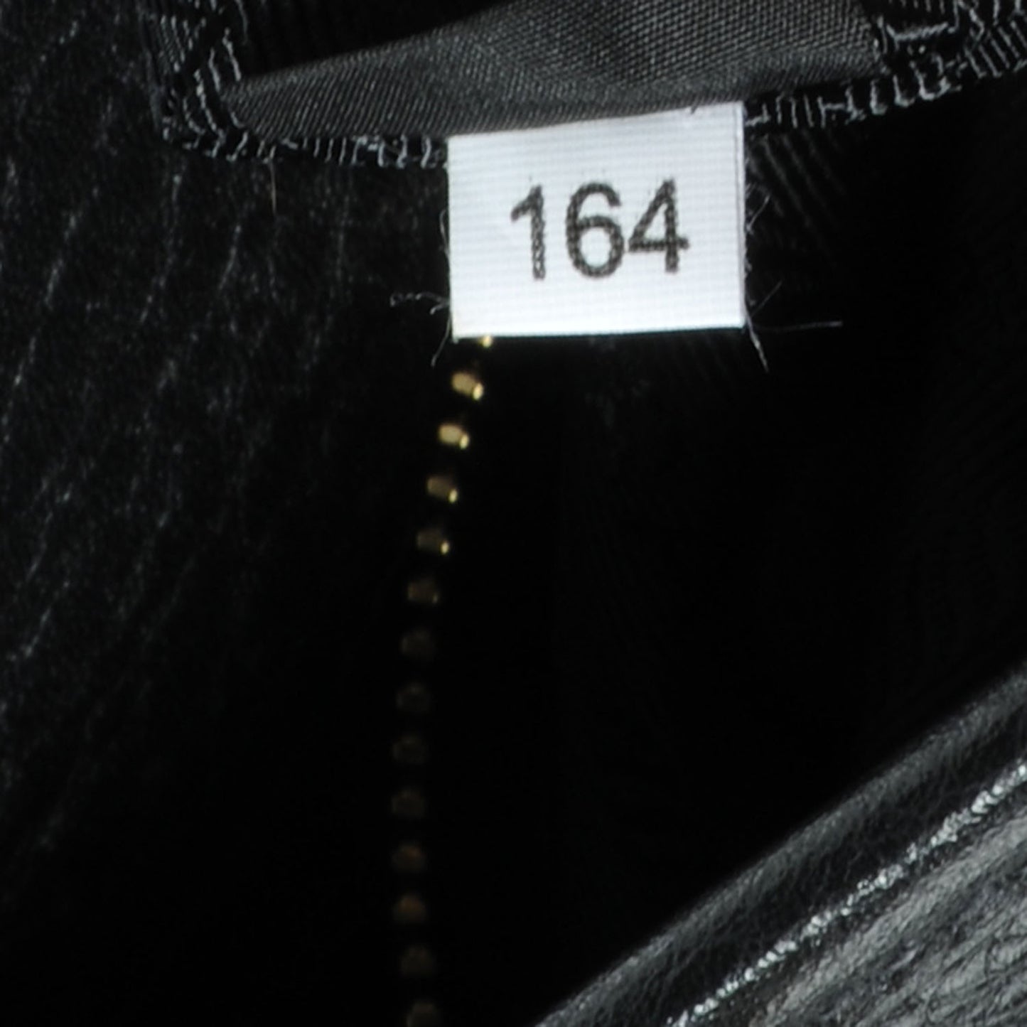 Deerskin Zipper Detail Tote Black