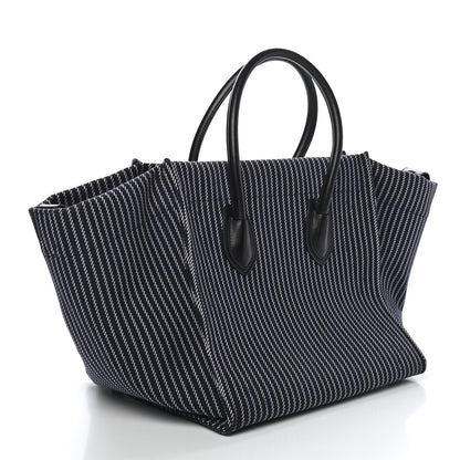 Celine Cotton Canvas Striped Phantom Luggage Navy White 2 of 9