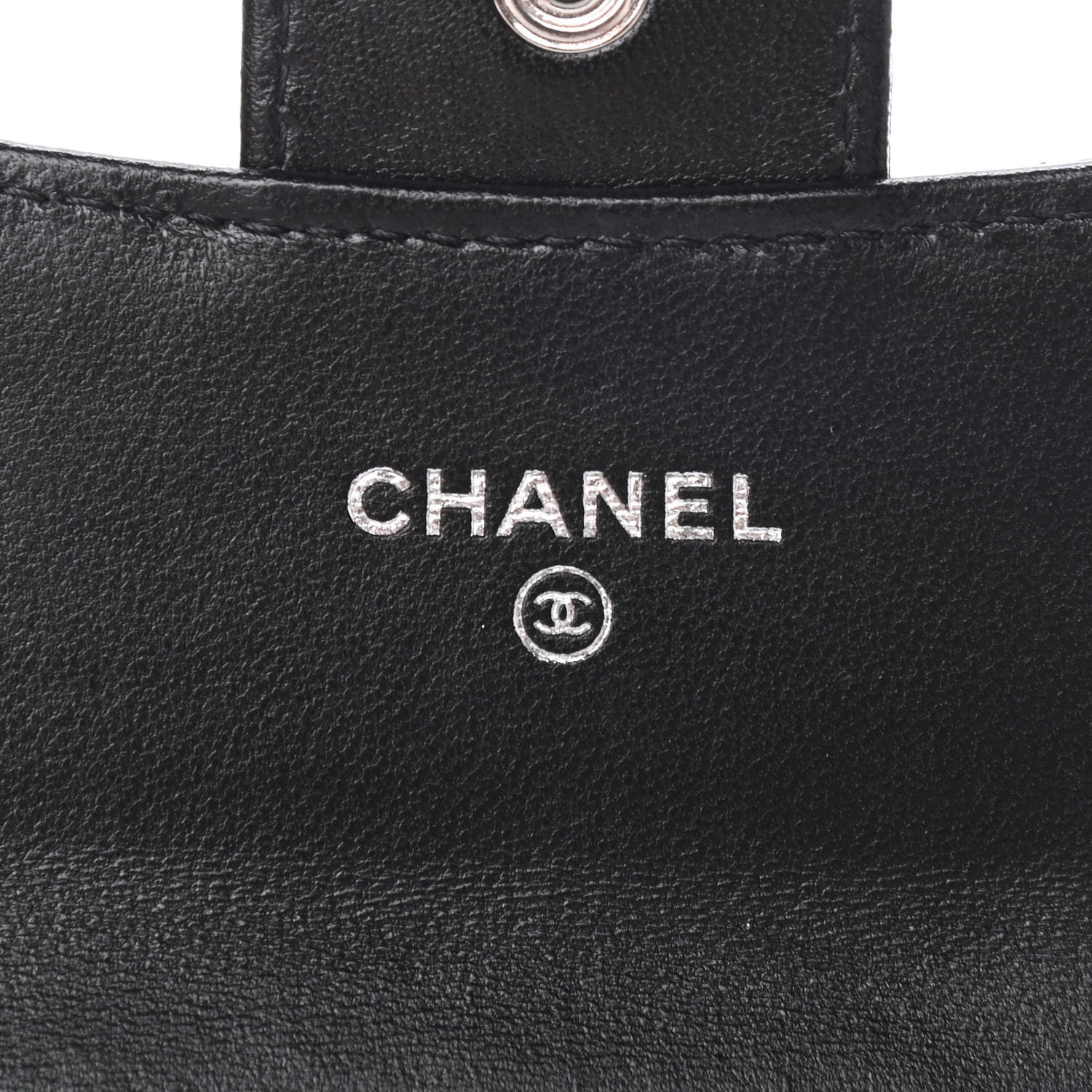 Chanel Lambskin Quilted Flap Card Holder Wallet So Black 6 of 8