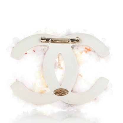 Chanel Floral Applique CC Brooch Multicolor 3 of 4