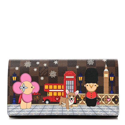Louis Vuitton Damier Ebene 2021 Christmas Animation London Sarah Wallet 1 of 7